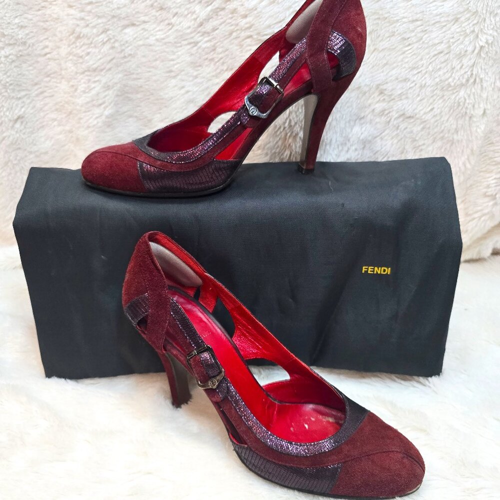 Vintage Fendi Suede Heels